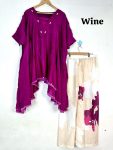 DESIGNER CHINON FLORAL PRINTED LACE WORK KAFTAN WITH PALAZZO PARTY WEAR WHOLESALE PRICE ETHNIC GARMENT (3)