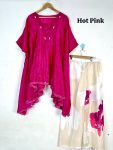DESIGNER CHINON FLORAL PRINTED LACE WORK KAFTAN WITH PALAZZO PARTY WEAR WHOLESALE PRICE ETHNIC GARMENT (4)