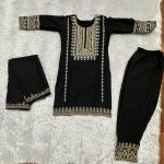 DESIGNER CHINON MULT SEQUENCE WORK TOP BOTTOM WITH DUPATTA PARTY WEAR WHOLESALE PRICE ETHNIC GARMENT 2 (2)