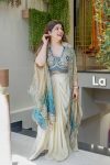 DESIGNER CHINON PLAIN PLEATED SKIRT BANDHANI PRINTED EMBROIDERY WORK SHRUG WITH EMBROIDERY WORK STITCHED BLOUSE (4)