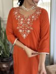 DESIGNER CHINON SEQUENCE CODING EMBROIDERY WORK TOP BOTTOM WITH DUPATTA PARTY WEAR WHOLESALE PRICE ETHNIC GARMENT (8)