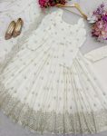 DESIGNER CHINON SEQUENCE EMBROIDERY WORK GOWN BOTTOM WITH DUPATTA PARTY WEAR WHOLESALE PRICE ETHNIC GARMENT (7)