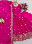 DESIGNER CHINON SEQUENCE EMBROIDERY WORK GOWN BOTTOM WITH DUPATTA PARTY WEAR WHOLESALE PRICE ETHNIC GARMENT (8)