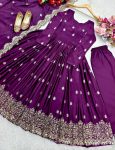 DESIGNER CHINON SEQUENCE EMBROIDERY WORK GOWN BOTTOM WITH DUPATTA PARTY WEAR WHOLESALE PRICE ETHNIC GARMENT (5)