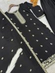 DESIGNER CHINON SILK EMBROIDERY AND SEQUENCE WORK TOP PALAZZO WITH DUPATTA FESTIVE WEAR WHOLESALE PRICE ETHNIC GARMENT (9)