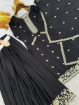 DESIGNER CHINON SILK EMBROIDERY AND SEQUENCE WORK TOP PALAZZO WITH DUPATTA FESTIVE WEAR WHOLESALE PRICE ETHNIC GARMENT (9)