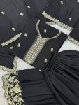 DESIGNER CHINON SILK EMBROIDERY AND SEQUENCE WORK TOP PALAZZO WITH DUPATTA FESTIVE WEAR WHOLESALE PRICE ETHNIC GARMENT (9)