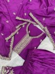 DESIGNER CHINON SILK EMBROIDERY AND SEQUENCE WORK TOP PALAZZO WITH DUPATTA FESTIVE WEAR WHOLESALE PRICE ETHNIC GARMENT (3)