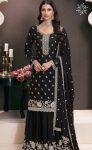 DESIGNER CHINON SILK EMBROIDERY AND SEQUENCE WORK TOP PALAZZO WITH DUPATTA FESTIVE WEAR WHOLESALE PRICE ETHNIC GARMENT (9)