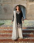 DESIGNER CHINON SILK EMBROIDERY AND SEQUENCE WORK WITH RIVET MOTI WORK TOP PALAZZO WITH DUPATTA FESTIVE WEAR WHOLESALE PRICE ETHNIC GARMENT (5)