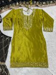 DESIGNER CHINON SILK EMBROIDERY LACE BORDER WORK TOP SHARARA WITH DUPATTA PARTY WEAR WHOLESALE PRICE ETHNIC GARMENT (2)