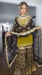 DESIGNER CHINON SILK EMBROIDERY LACE BORDER WORK TOP SHARARA WITH DUPATTA PARTY WEAR WHOLESALE PRICE ETHNIC GARMENT (2)