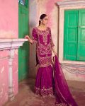DESIGNER CHINON SILK EMBROIDERY SEQUENCE AND THREAD WORK TOP SHARARA WITH DUPATTA FESTIVE WEAR WHOLESALE PRICE ETHNIC GARMENT (5)