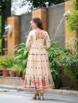 DESIGNER CHINON SILK EMBROIDERY SEQUENCE WORK GOWN BOTTOM WITH DUPATTA PARTY WEAR WHOLESALE PRICE ETHNIC GARMENT (6)