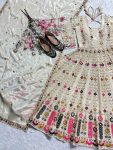 DESIGNER CHINON SILK EMBROIDERY SEQUENCE WORK GOWN BOTTOM WITH DUPATTA PARTY WEAR WHOLESALE PRICE ETHNIC GARMENT (6)