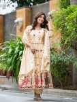 DESIGNER CHINON SILK EMBROIDERY SEQUENCE WORK GOWN BOTTOM WITH DUPATTA PARTY WEAR WHOLESALE PRICE ETHNIC GARMENT (6)