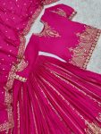 DESIGNER CHINON SILK EMBROIDERY SEQUENCE WORK TOP PALAZZO WITH DUPATTA FESTIVE WEAR WHOLESALE PRICE ETHNIC GARMENT (4)