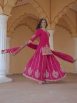 DESIGNER CHINON SILK EMBROIDERY SEQUENCE WORK TOP PALAZZO WITH DUPATTA FESTIVE WEAR WHOLESALE PRICE ETHNIC GARMENT (4)