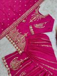 DESIGNER CHINON SILK EMBROIDERY SEQUENCE WORK TOP PALAZZO WITH DUPATTA FESTIVE WEAR WHOLESALE PRICE ETHNIC GARMENT (4)