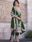 DESIGNER CHINON SILK EMBROIDERY SEQUENCE WORK TOP PALAZZO WITH DUPATTA PARTY WEAR WHOLESALE PRICE ETHNIC GARMENT (6)