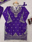 DESIGNER CHINON SILK EMBROIDERY SEQUENCE WORK TOP PALAZZO WITH DUPATTA PARTY WEAR WHOLESALE PRICE ETHNIC GARMENT (2)