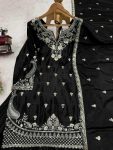 DESIGNER CHINON SILK EMBROIDERY SEQUENCE WORK TOP PALAZZO WITH DUPATTA PARTY WEAR WHOLESALE PRICE ETHNIC GARMENT (11)