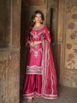 DESIGNER CHINON SILK EMBROIDERY SEQUENCE WORK TOP PALAZZO WITH DUPATTA RANI