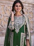 DESIGNER CHINON SILK EMBROIDERY SEQUENCE WORK TOP PALAZZO WITH DUPATTA PARTY WEAR WHOLESALE PRICE ETHNIC GARMENT (6)