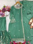 DESIGNER CHINON SILK EMBROIDERY SEQUENCE WORK TOP SHARARA WITH DUPATTA PARTY WEAR WHOLESALE PRICE ETHNIC GARMENT (6)