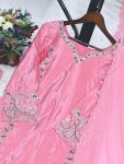 DESIGNER CHINON SILK EMBROIDERY THREAD SEQUENCE WORK TOP BOTTOM WITH DUPATTA FESTIVE WEAR WHOLESALE PRICE ETHNIC GAMENT (3)