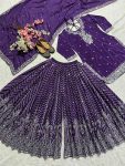 DESIGNER CHINON SILK EMBROIDERY WORK WITH FANCY BORDERS LACE WORK TOP PALAZZO WITH DUPATTA FESTIVE WEAR WHOLESALE PRICE ETHNIC GARMENT (4)