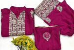 DESIGNER CHINON SILK SEQUENCE EMBROIDERY WORK TOP PALAZZO WITH DUPATTA PARTY WEAR WHOLESALE PRICE ETHNIC GARMENT (2)