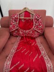 DESIGNER CHINON SILK THREAD AND SEQUENCE WORK SAREE WITH UNSTITCHED BLOUSE PARTY WEAR WHOLESALE PRICE ETHNIC GARMENT (3)