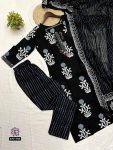 DESIGNER COTTON PRINTED HANDWORK TOP BOTTOM WITH DUPATTA PARTY WEAR WHOLESALE PRICE ETHNIC GARMENT (3)