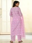 DESIGNER COTTON PRINTED THREAD EMBROIDERY WORK TOP BOTTOM WITH DUPATTA PARTY WEAR WHOLESALE PRICE ETHNIC GARMENT (6)