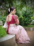 DESIGNER DOLA SILK EMBROIDERY WORK SAREE WITH UNSTITCHED BLOUSE FESTIVE WEAR WHOLESALE PRICE ETHNIC GARMENT (3)