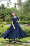 DESIGNER FAUX BLOOMING EMBROIDERY ZARI SEQUENCE WORK GOWN FESTIVE WEAR WHOLESALE PRICE ETHNIC GARMENT (4)