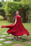 DESIGNER FAUX BLOOMING EMBROIDERY ZARI SEQUENCE WORK GOWN FESTIVE WEAR WHOLESALE PRICE ETHNIC GARMENT (10)