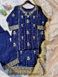 DESIGNER FAUX GEORGETTE EMBROIDERY SEQUENCE WORK TOP PALAZZO WITH DUPATTA FESTIVE WEAR WHOLESALE PRICE ETHNIC GARMENT (3)