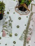 DESIGNER FAUX GEORGETTE EMBROIDERY SEQUENCE WORK TOP SHARARA WITH DUPATTA FESTIVE WEAR WHOLESALE PRICE ETHNIC GARMENT (3)
