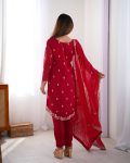 DESIGNER FAUX GEORGETTE THREAD WORK TOP BOTTOM WITH DUPATTA FESTIVE WEAR WHOLESALE PRICE ETHNIC GARMENT (3)