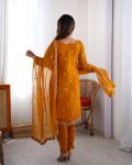 DESIGNER FAUX GEORGETTE THREAD WORK TOP BOTTOM WITH DUPATTA FESTIVE WEAR WHOLESALE PRICE ETHNIC GARMENT (3)
