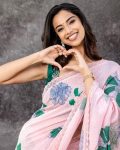 DESIGNER GEORGETTE DIGITAL PRINT WITH READY MADE CUT WORK NET LACE WORK SAREE WITH UNSTITCHED BLOUSE PARTY WEAR WHOLESALE PRICE ETHNIC GARMENT (4)