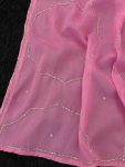 DESIGNER GEORGETTE DIGITAL PRINTED HAND WORK SAREE WITH UNSTITCHED BLOUSE PARTY WEAR WHOLESALE PRICE ETHNIC GARMENT (3)