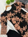 DESIGNER GEORGETTE EMBROIDERY AND MOTI WORK TOP BOTTOM WITH DUPATTA FESTIVE WEAR WHOLESALE PRICE ETHNIC GARMENT (4)