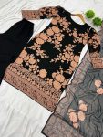 DESIGNER GEORGETTE EMBROIDERY AND MOTI WORK TOP BOTTOM WITH DUPATTA FESTIVE WEAR WHOLESALE PRICE ETHNIC GARMENT (4)