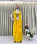 DESIGNER GEORGETTE EMBROIDERY BEADS SEQUENCE WORK WITH HEAVY LACE WORK BLOUSE DHOTI WITH KOTI PARTY WEAR WHOLESALE PRICE ETHNIC GARMENT (3)