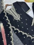 DESIGNER GEORGETTE EMBROIDERY CODING DORI-SEQUENCE WORK TOP BOTTOM WITH DUPATTA FESTIVE WEAR WHOLESALE PRICE ETHNIC GARMENT (3)