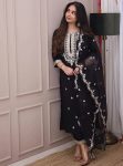 DESIGNER GEORGETTE EMBROIDERY CODING DORI-SEQUENCE WORK TOP BOTTOM WITH DUPATTA FESTIVE WEAR WHOLESALE PRICE ETHNIC GARMENT (3)