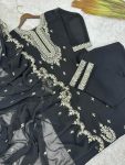 DESIGNER GEORGETTE EMBROIDERY CODING DORI-SEQUENCE WORK TOP BOTTOM WITH DUPATTA FESTIVE WEAR WHOLESALE PRICE ETHNIC GARMENT (3)